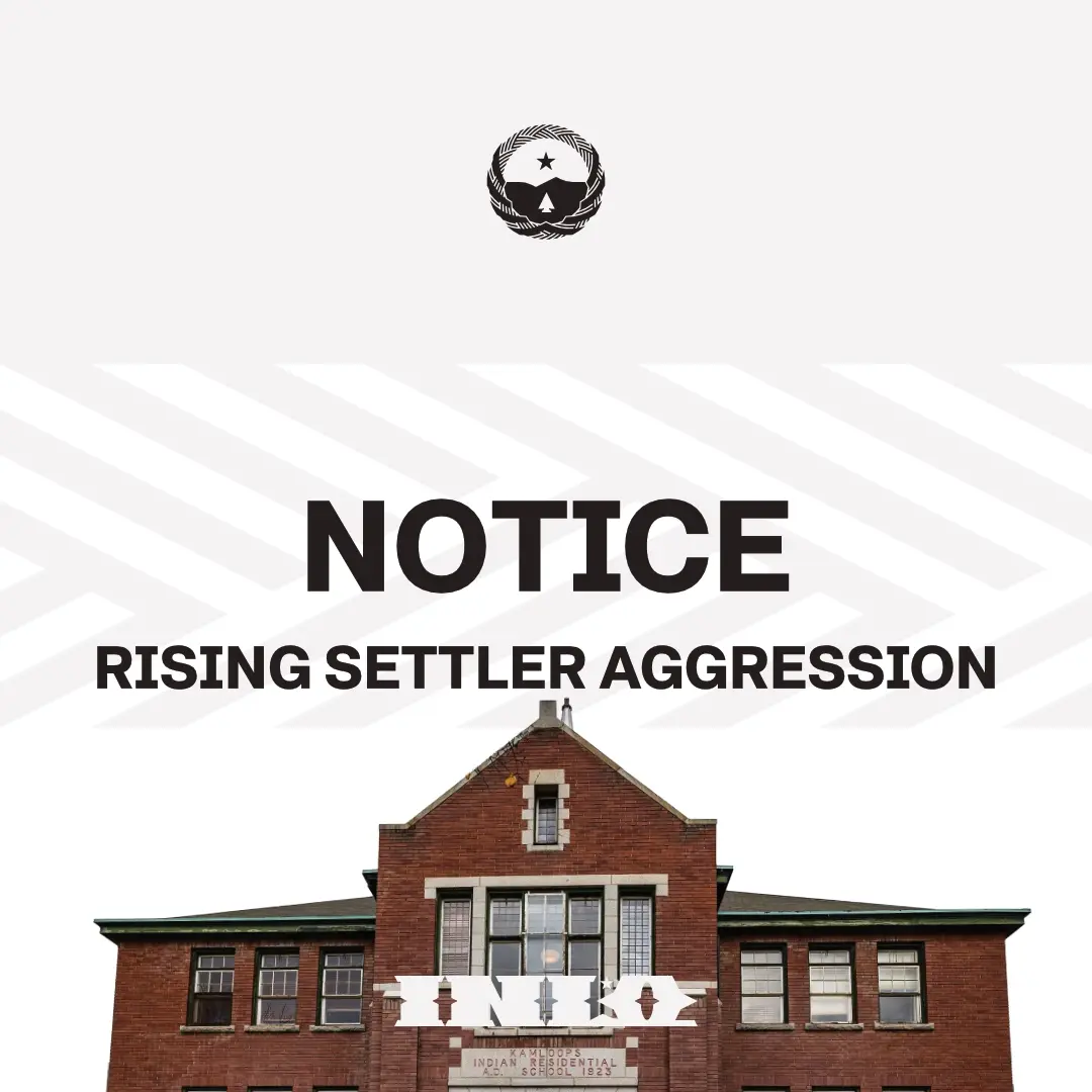 Notice: Rising Settler Aggression